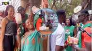 Ghanaian boxer Freezy Macbones looks dapper in classy outfits as he sells Delay Bread at Madina Market