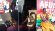 Ghanaian artist goes viral as he draws Afua Aduonum duirng singathon, video sparks reactions