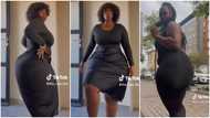 Plus-size lady with super curvy look shows off her dance moves in video, netizens gush: "Natural beauty"