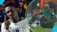 Asamoah Gyan shames detractors, denies accusing Osimhen of faking injury