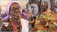 Otumfuo rejoices as he meets his primary school teacher: "She taught me in Class 2"