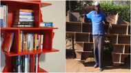 Creative man makes African map-shaped book shelf; goes viral with wild reactions