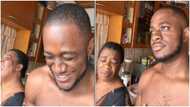 Ghanaian man tells his mother a girl has left him after spending his money; mother laughs in TikTok video