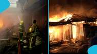 Fire guts at least 10 wooden structures at Tantra Hill in Accra