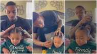 Heartwarming video captures cute moment father makes his daughter's hair with great skill, many praise him