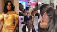 Hon Aponkye in tears as he meets his godmother Nana Aba Anamoah at her lavish b'day party in video