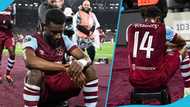 Kudus Appreciates Steward Who Brought Him Chair for His Signature "Jubilation” after Scoring a Goal