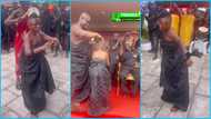 Yaw Dabo's 'serious' Adowa dance moves at Theresa's 1-week gets Kufuor smiling, video stirs reactions