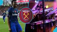 West Ham United celebrate Mohammed Kudus' goal with Stonebwoy song