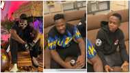 Medikal Hosts Kyekyeku At His Plush Residence To Play A Game Of FIFA; Video Pleases Many