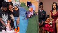 Strongman flaunts his parents-in-law's plush house which has a swimming pool (video)