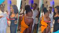 Shugatiti jumps in front of Akwaboah, shakes her bum seriously in video, Ghanaians react