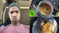 Truck driver shares photo of meal he prepared himself; social media reacts