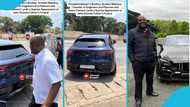 Ibrahim Mahama ignores young men, speeds off in his Benz and overtakes vehicle