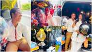 Lady spoils husband on birthday gives him vehicle filled with gifts, man couldn't close his mouth