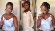 Stunning bride receives love on social media as she saves money by doing her own makeup on wedding day