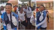 Na mumu dey do masters, enter Ghana to hustle - Nigerian varsity student says after writing final paper (Video)