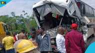 Two killed on Elubo-Takoradi Highway after pothole forces bus into truck
