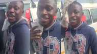 A Ghanaian driver as been shied as lady calls him out for peeing at the middle of the highway