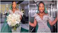 Video of lady rocking 2-toned green wedding dress wows fashion lovers