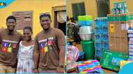 Ghanaian twin brothers donate to mentally unstable mother of twin babies, photos evoke joy