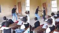 Teacher shows off amapiano dance moves in classroom, video is a whole mood