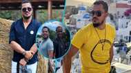 Van Vicker shares hearty father-son moment as they brag about their Height