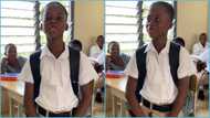 SHS: Ghanaian teacher questions form one boy about his age in class, peeps react