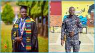 Police officer graduates as valedictorian at the 2024 University of Ghana graduation