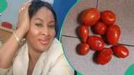 Lady displays small tomatoes she bought for GH¢15 in the market, people react to photo