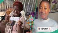 Nigerian woman receives GH₵275 from generous lady, she kneels in appreciation, clip trends