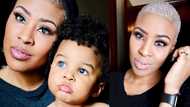 Meet the beautiful black mother & son who have rare blue & brown coloured eyes