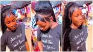 Lady shows off interesting ponytail hairstyle in viral video, internet peeps amused: "As long as she is happy"