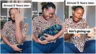 Lady who has been expecting baby in marriage for 5 years dances in video as she keeps waiting