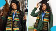 Afronita graduates from the University of Ghana, celebrates with her family