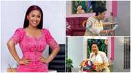 Nana Ama McBrown looks ethereal in an African print dress and elegant hairstyle