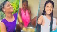 Physically challenged Ghanaian lady effortlessly stirs kokonte with one hand: "You have no excuse"