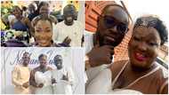 Beautiful photos drop as Citi FM's Nathan Quao marries plus-size fiancé in a simple wedding, many react