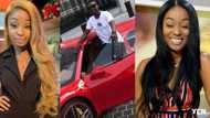 Efia Odo causes stir; steps out with alleged boyfriend wearing only bra (Video)
