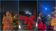 Young Ghanaian lady left in awe as dad gives her new Benz as graduation gift, video goes viral