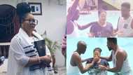 Video pops up as repented Nana Agradaa gets baptised in a swimming pool