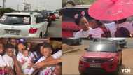 McBrown causes traffic on the streets of Accra with her 'hi-tech' Range Rover
