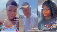 Ghanaian lady wows many as she flaunts obroni lover in cute TikTok video: “My darling”