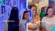 Piesie Esther stuns in silver frill dress and long hair that covers her backside at Made By Grace launch