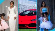 Fella Makafui in awe as Island requests a red Lamborghini on her 5th birthday, video trends