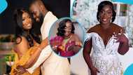 Ghanaian bride Abby beats all September brides with her detachable sleeve kente dress for her classy wedding