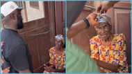 Kwadwo Sheldon shows love to his granny, helps tie her headscarf, video warms hearts