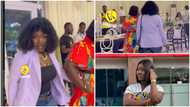 Onua FM presenter Felicia Osei slays in stylish jacket and denim shorts to Asantewaa's birthday party