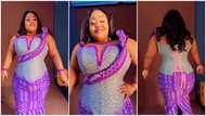 Selina Boateng slays a corset dress, video gets many talking: "Gospel music mu bouncer"