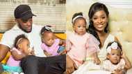 Kennedy Osei's wife drops 9 new photos of their pretty twin daughters on their 1st birthday